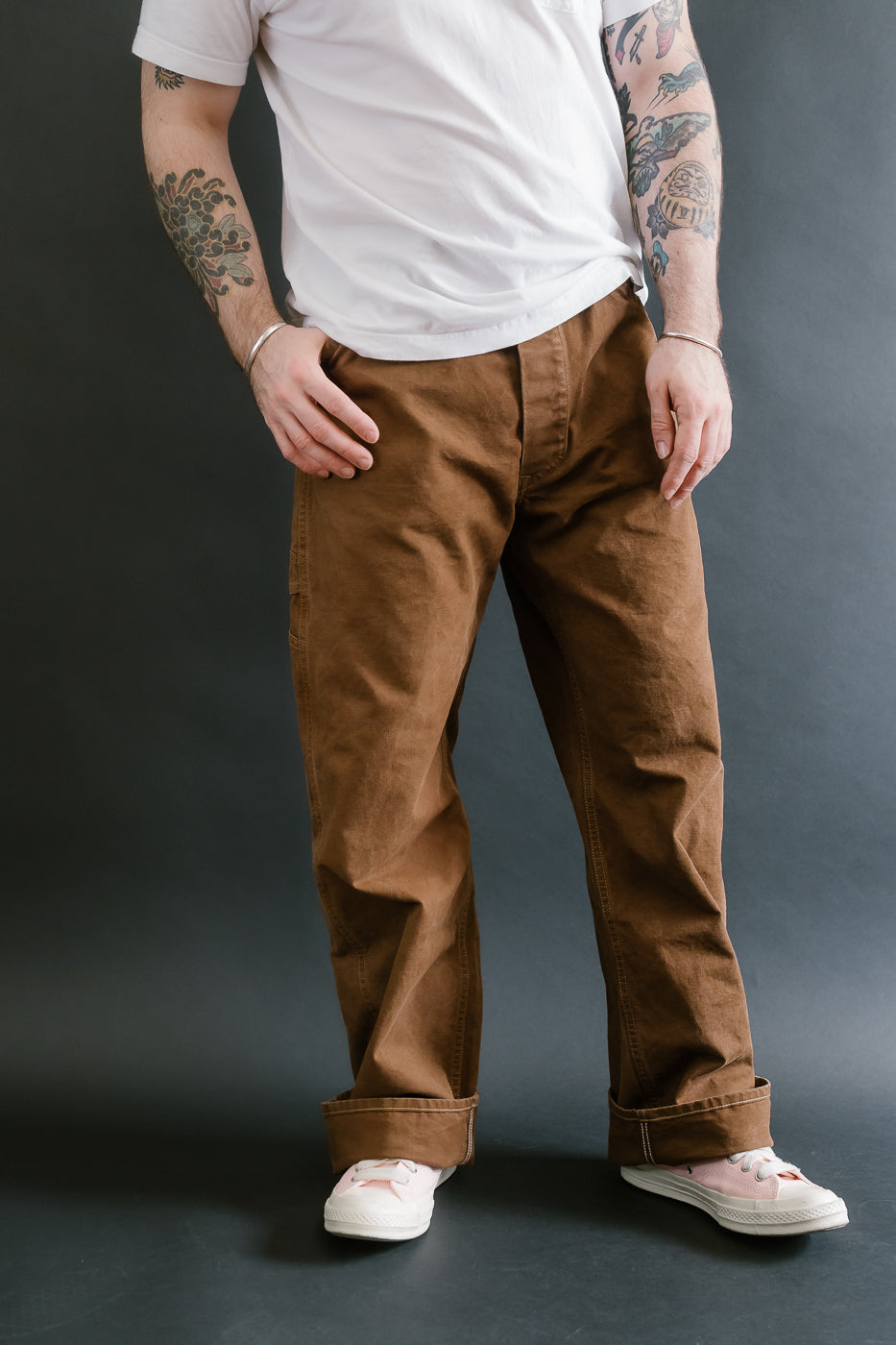 Lot JG-12 - Late 30s Ironworkers Trousers Duck - Brown