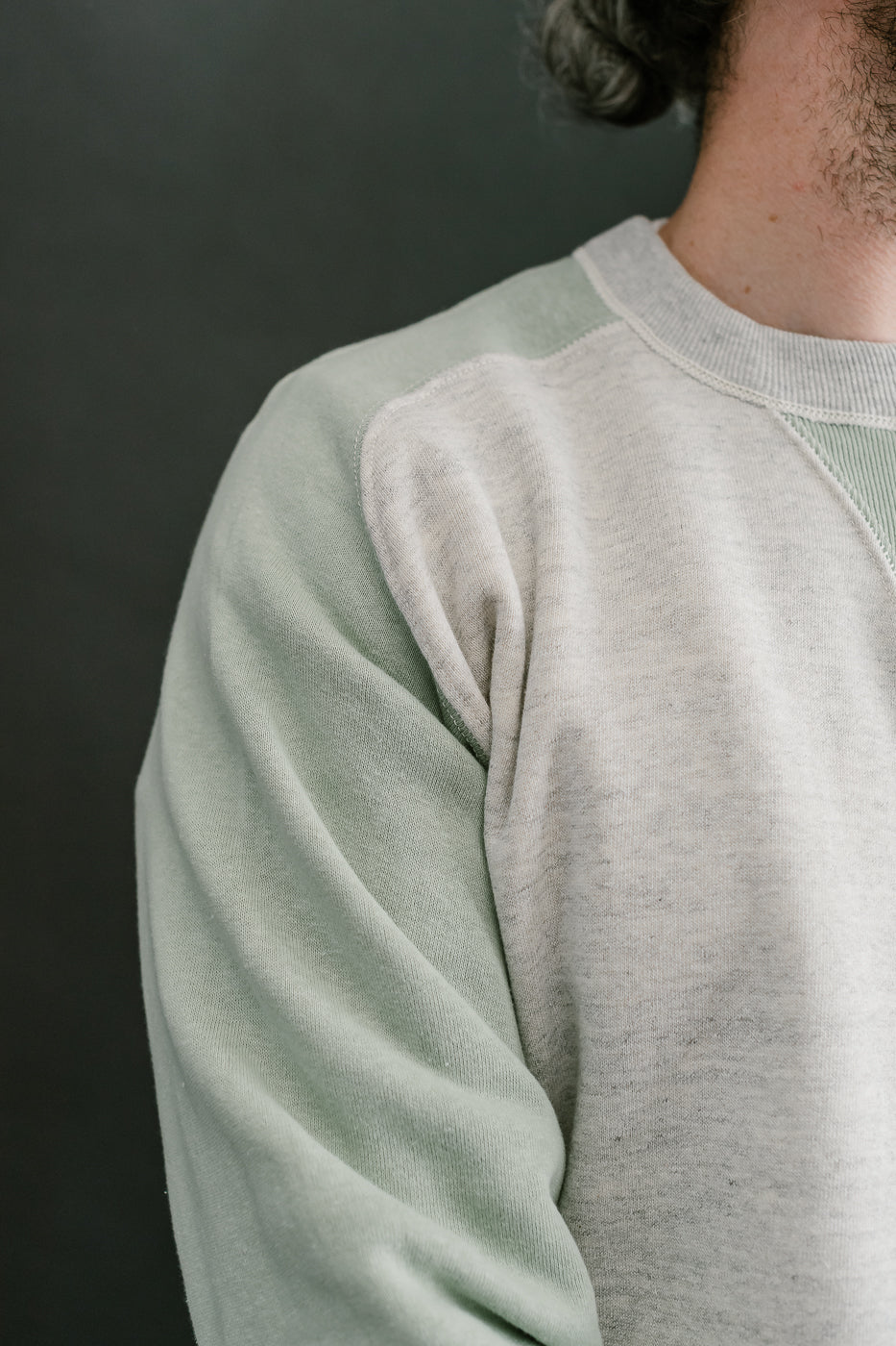 JG-CS20 - Freedom Sweats Crewneck - Oatmeal, Light Green