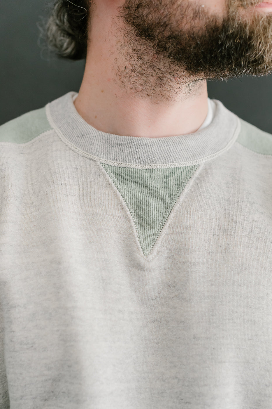 JG-CS20 - Freedom Sweats Crewneck - Oatmeal, Light Green