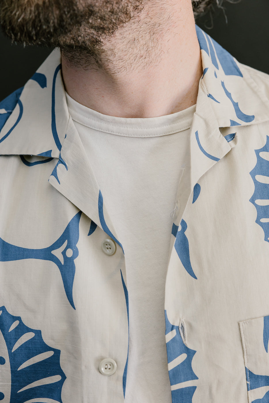 Lot JG-18 - Sailfish Camp Collar Shirt - Beige