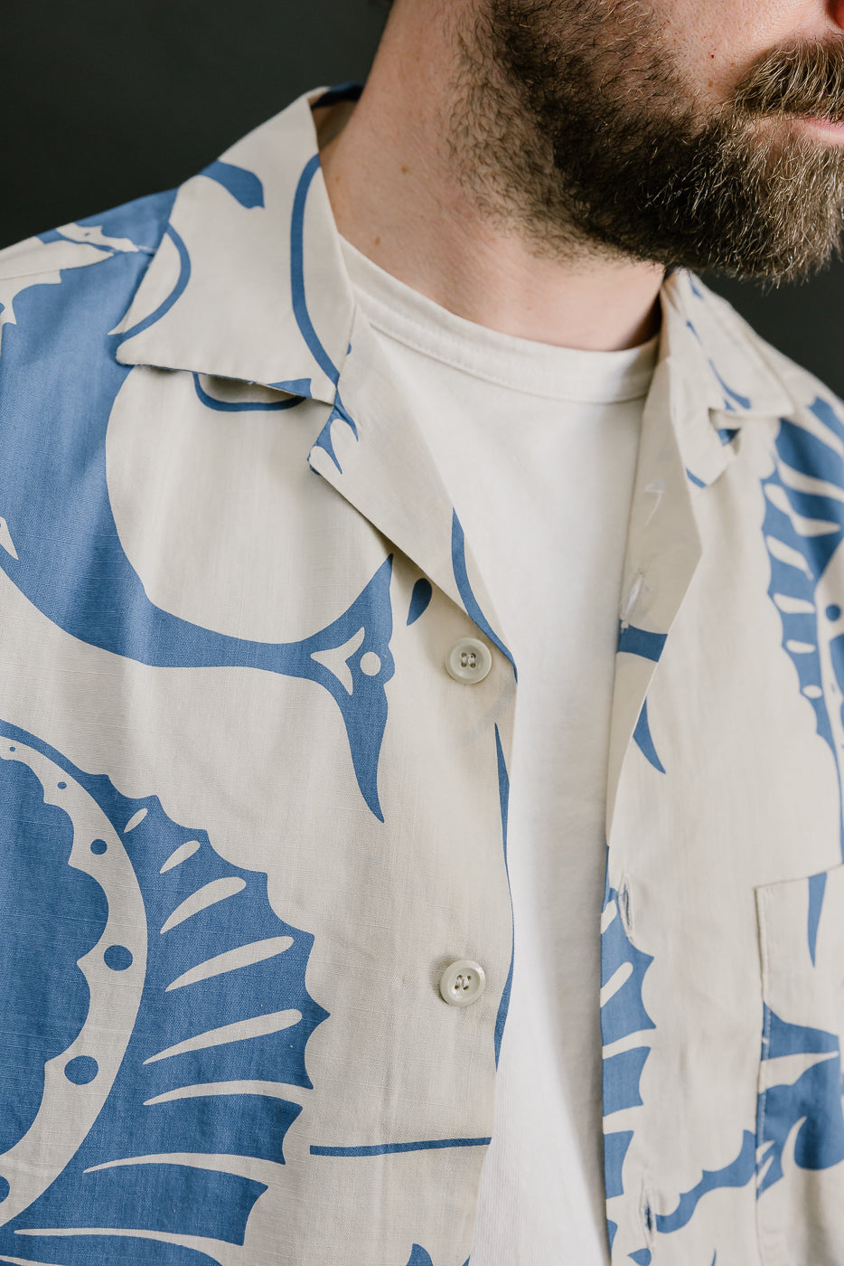 Lot JG-18 - Sailfish Camp Collar Shirt - Beige