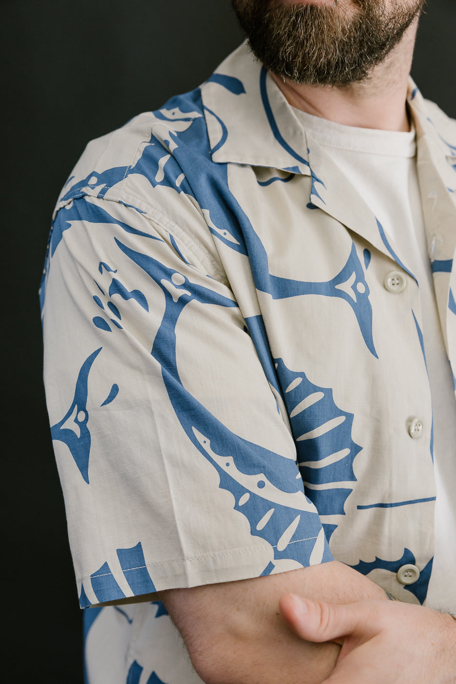 Lot JG-18 - Sailfish Camp Collar Shirt - Beige