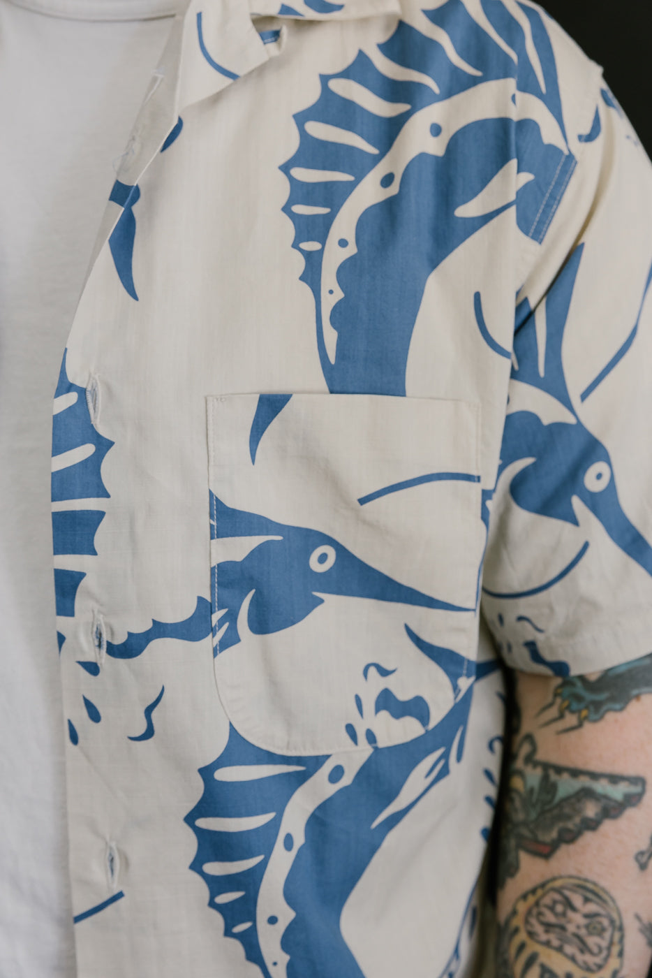 Lot JG-18 - Sailfish Camp Collar Shirt - Beige