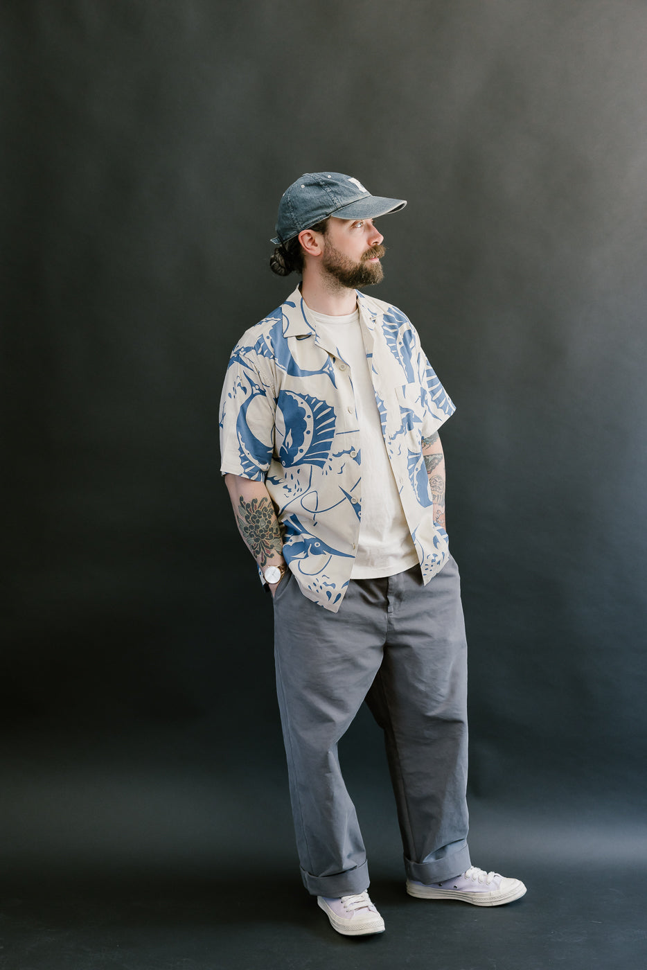 Lot JG-18 - Sailfish Camp Collar Shirt - Beige