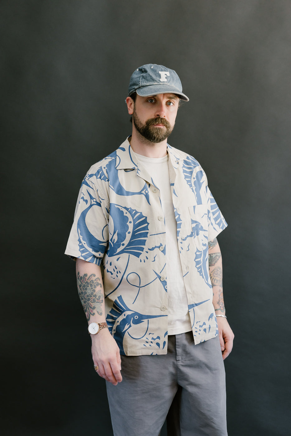 Lot JG-18 - Sailfish Camp Collar Shirt - Beige