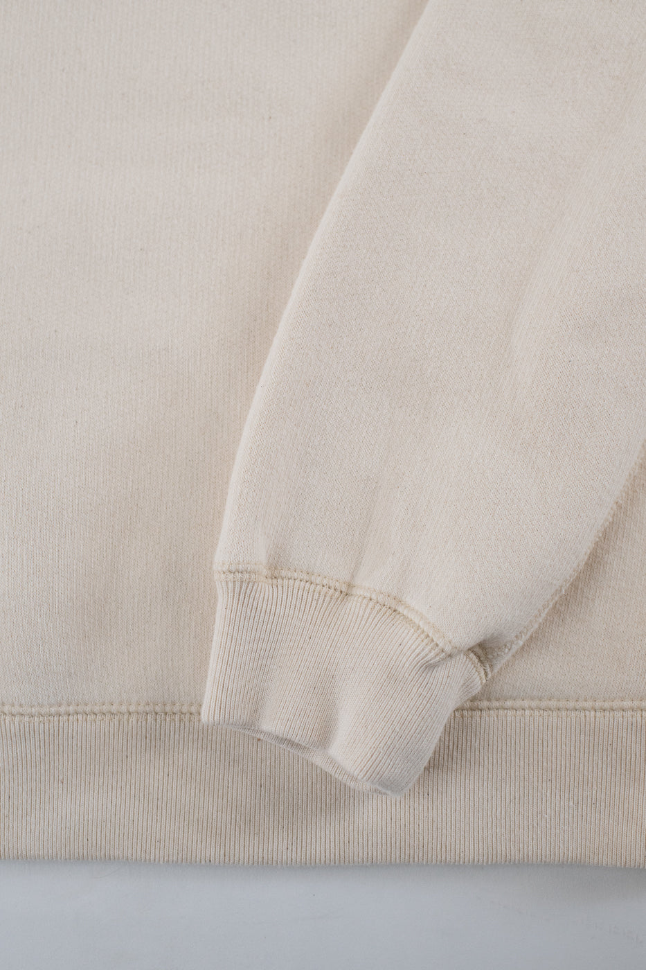 LCS1003 - Sinker Super Fluffy Knit Double-V Sweatshirt - Antique Ivory