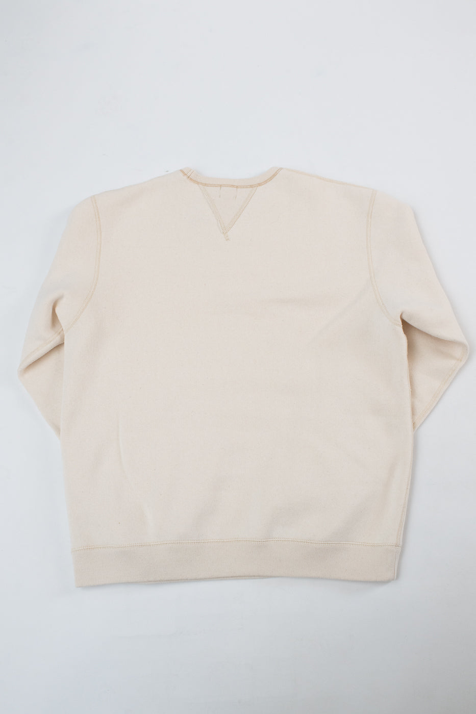 LCS1003 - Sinker Super Fluffy Knit Double-V Sweatshirt - Antique Ivory