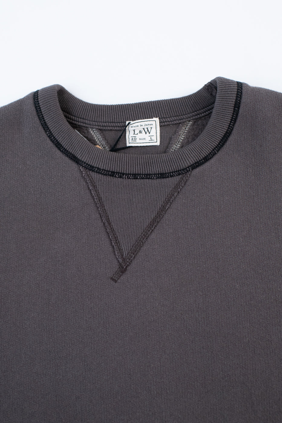 LCS1003 - Sinker Super Fluffy Knit Double-V Sweatshirt - Classic Black