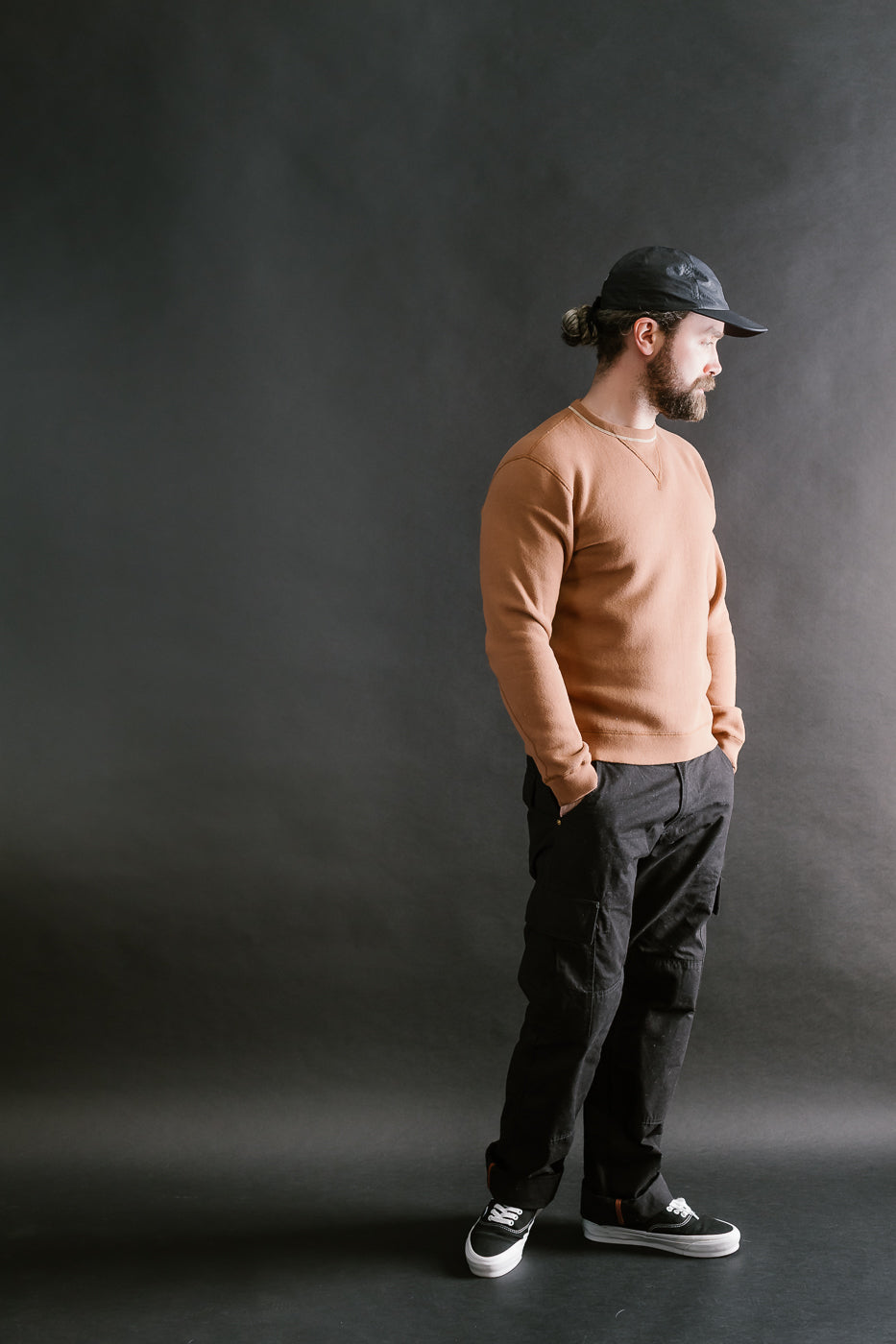 LCS1003 - Sinker Super Fluffy Knit Double-V Sweatshirt - Maple Brown