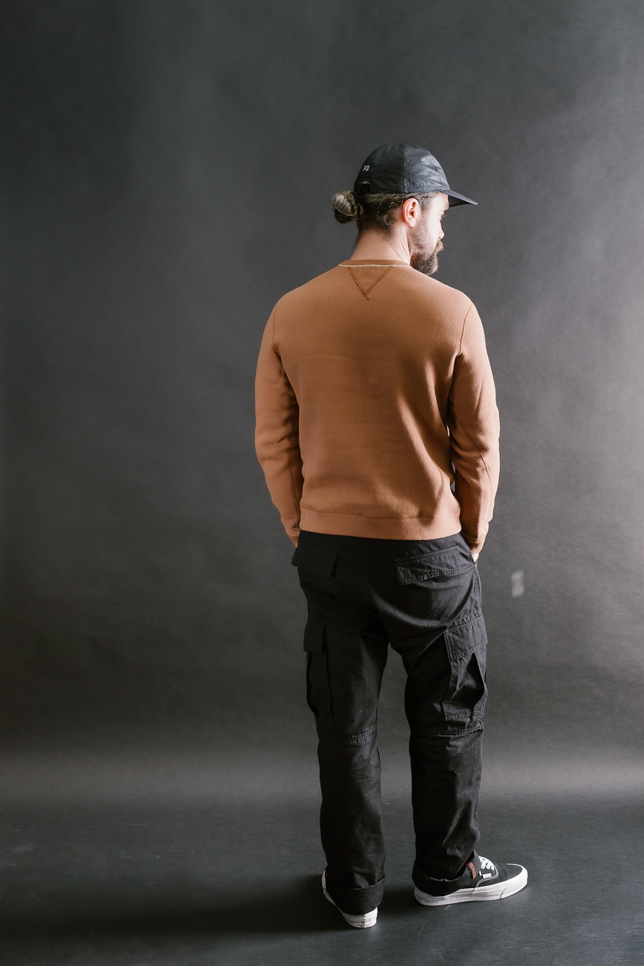 LCS1003 - Sinker Super Fluffy Knit Double-V Sweatshirt - Maple Brown