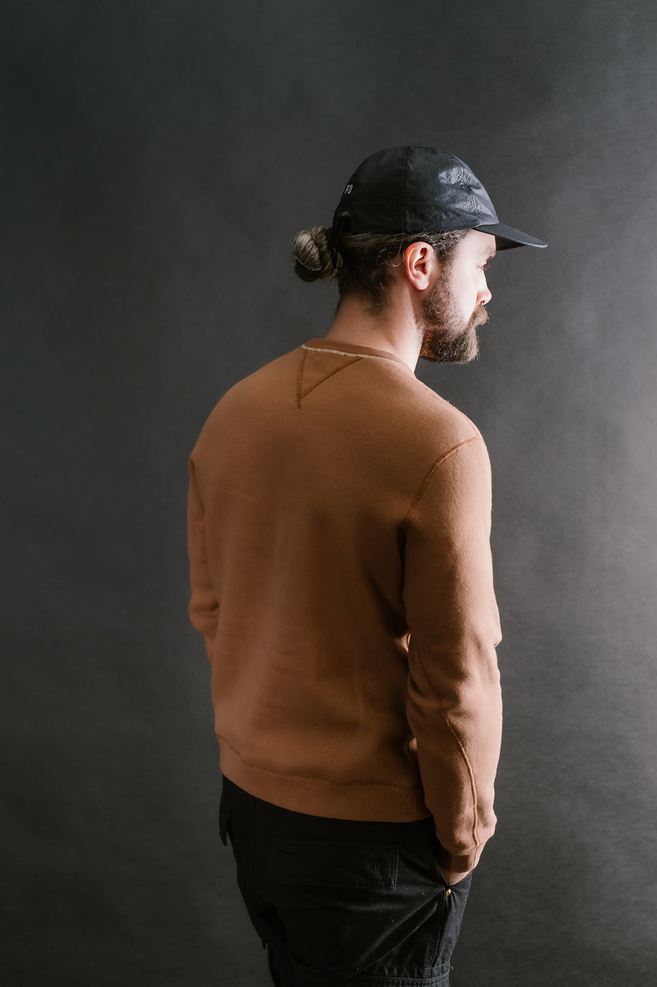 LCS1003 - Sinker Super Fluffy Knit Double-V Sweatshirt - Maple Brown