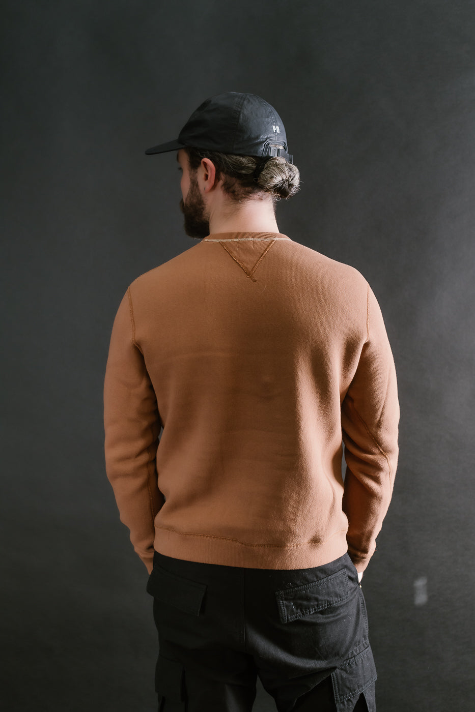 LCS1003 - Sinker Super Fluffy Knit Double-V Sweatshirt - Maple Brown