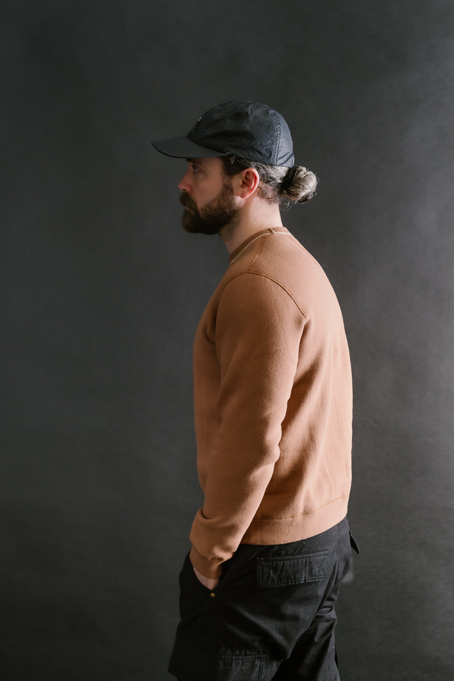 LCS1003 - Sinker Super Fluffy Knit Double-V Sweatshirt - Maple Brown