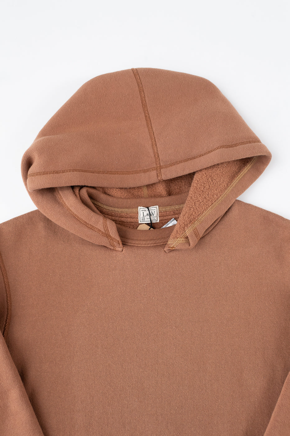 LCS1002 - Sinker Super Fluffy Knit After Hoodie - Maple Brown