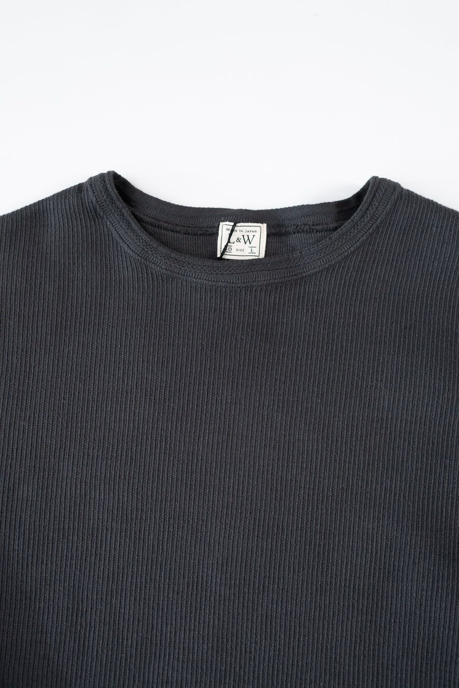 LRC1115 - Classic Royal Rib Knit Crewneck Thermal - Classic Black