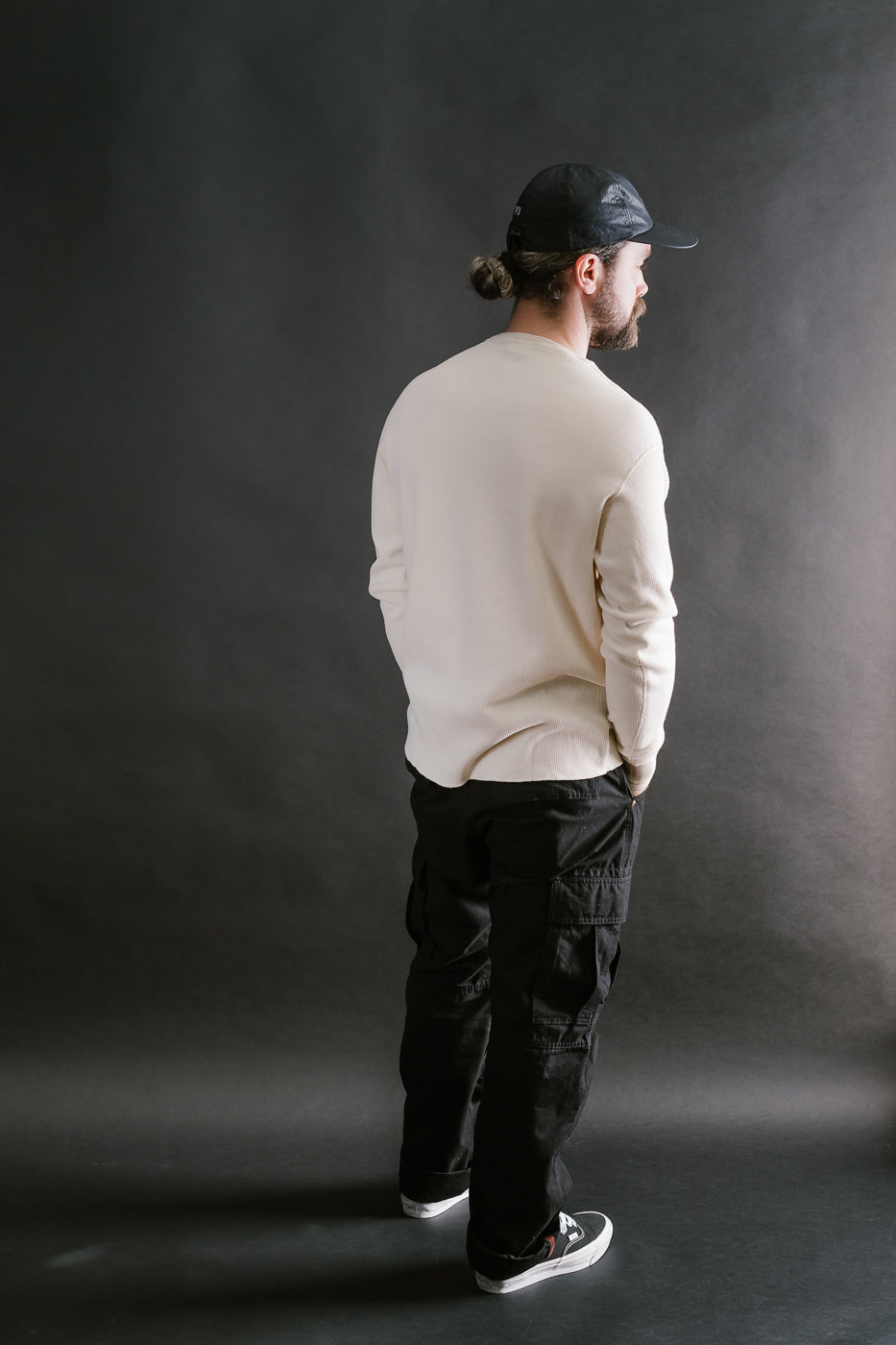 LRH1039 - Classic Royal Rib Knit Thermal Henley - Vintage Ivory