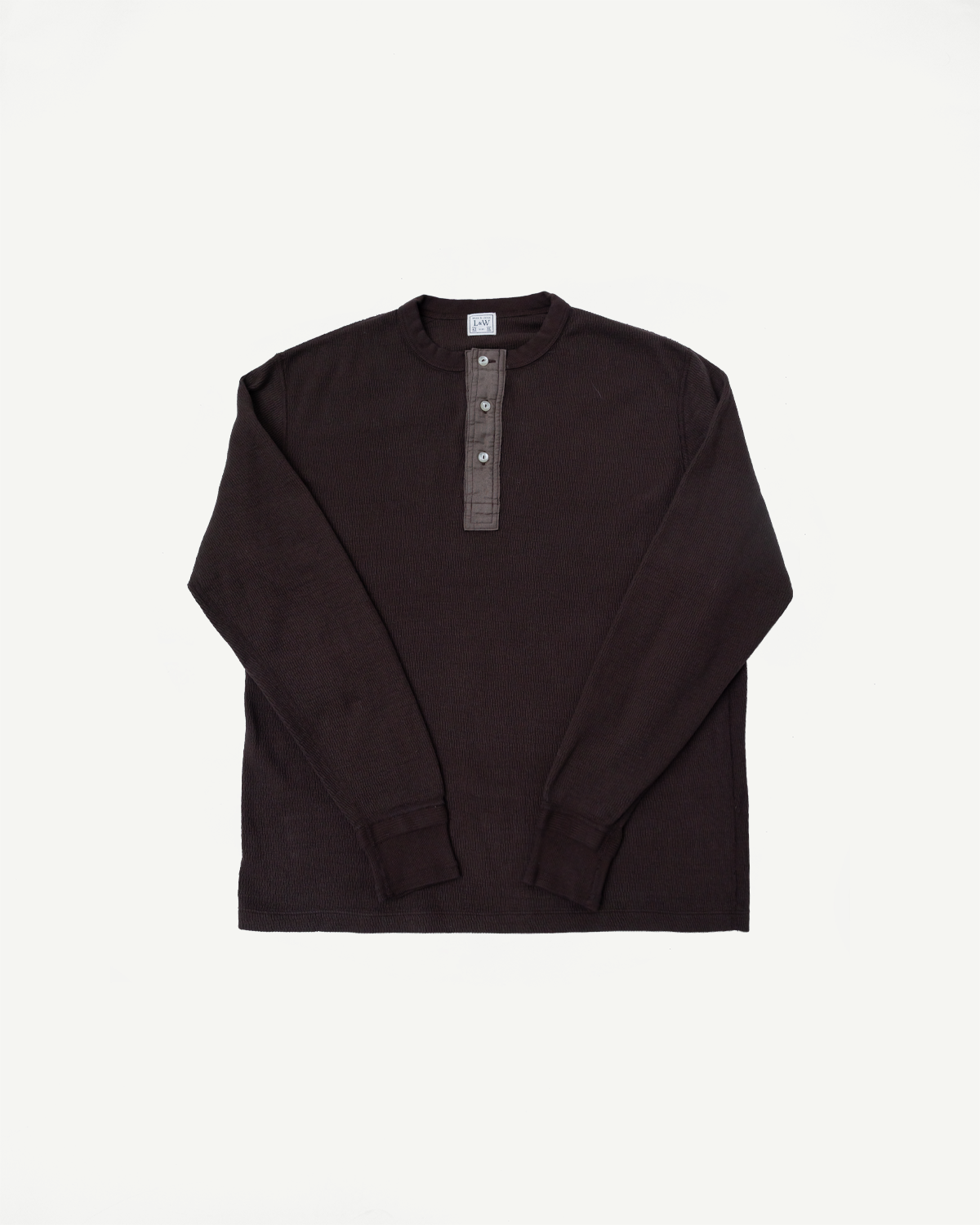 LRH1041 - Supima Long Sleeve Honeycomb Knit Henleyneck Thermal LRH1041 - Supima Long Sleeve Honeycomb Knit Henleyneck Thermal