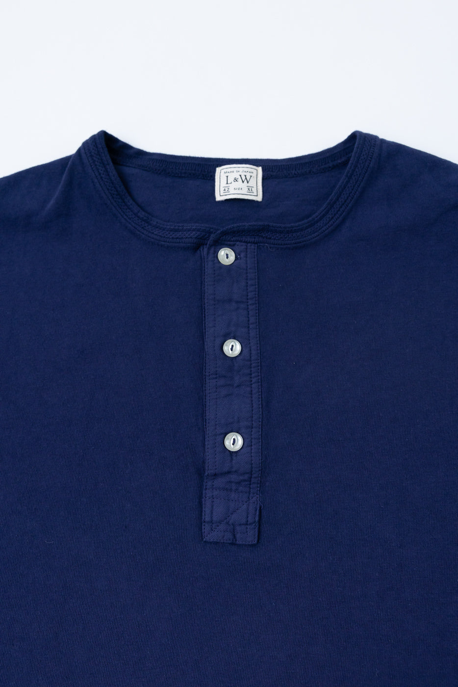 LRH1042 - Loopwheeled Classic Henley - French Navy Blue | Dant