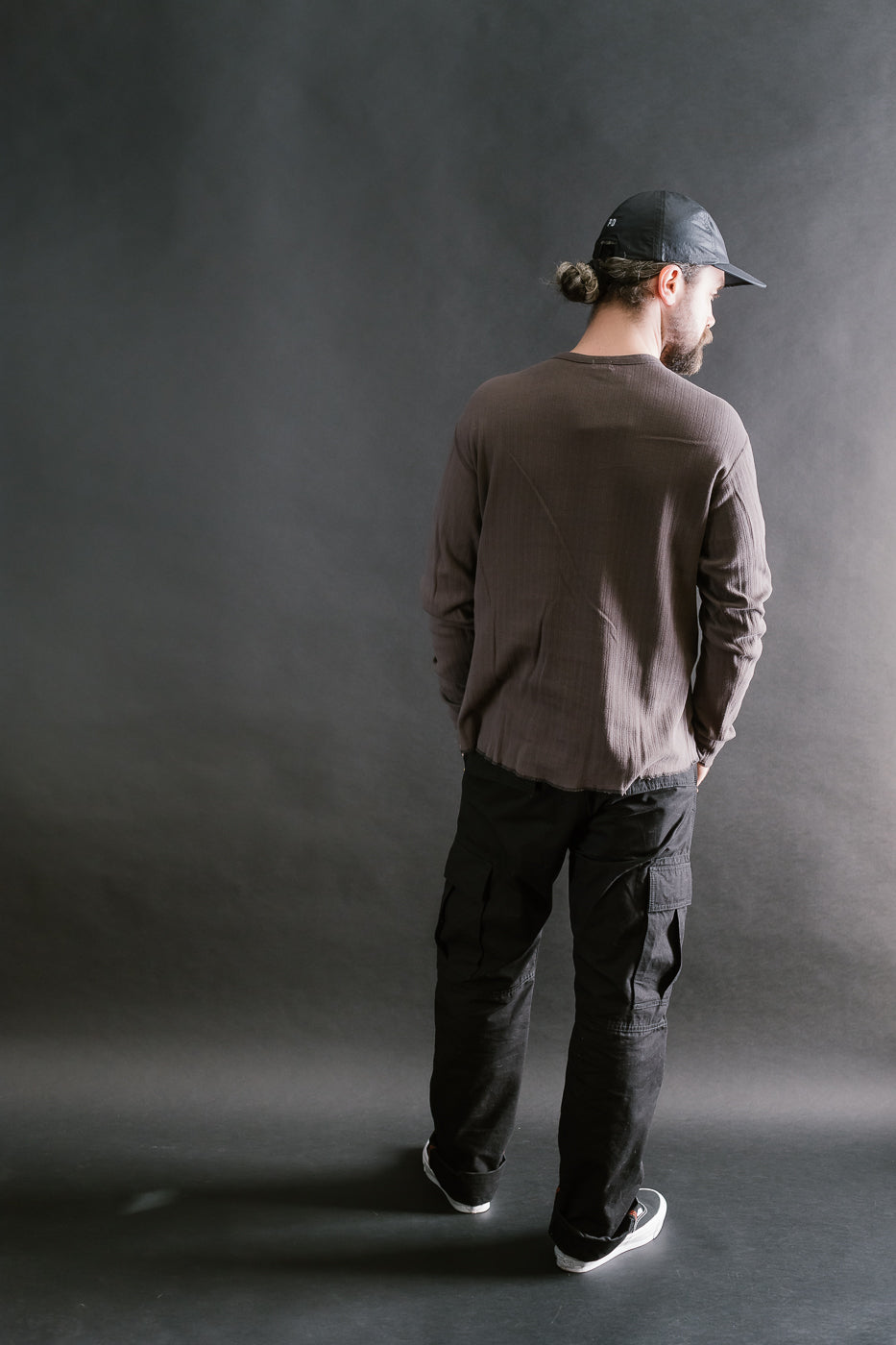 LRC1114 - Smooth Drop Needle Rib Knit LS Crew - Classic Black