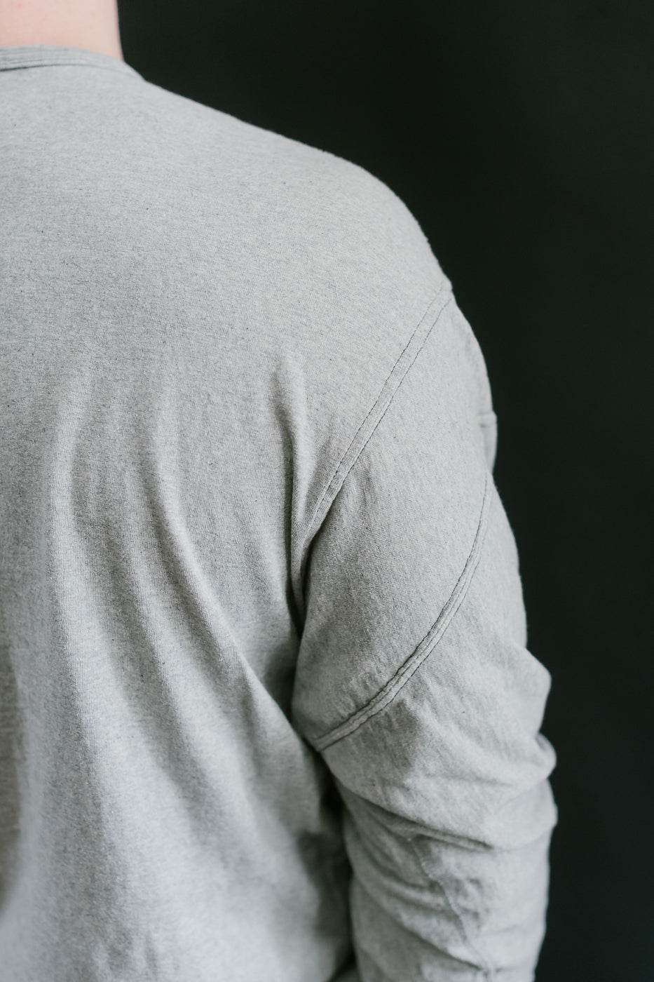 LRC1117 - Supima Cotton 3/4 Sleeve Crew - Vintage Grey