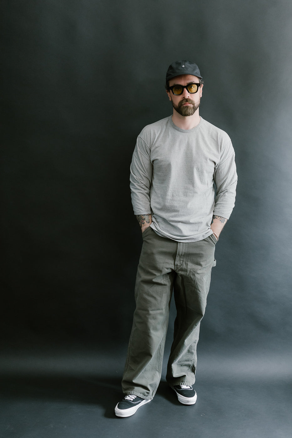 LRC1117 - Supima Cotton 3/4 Sleeve Crew - Vintage Grey
