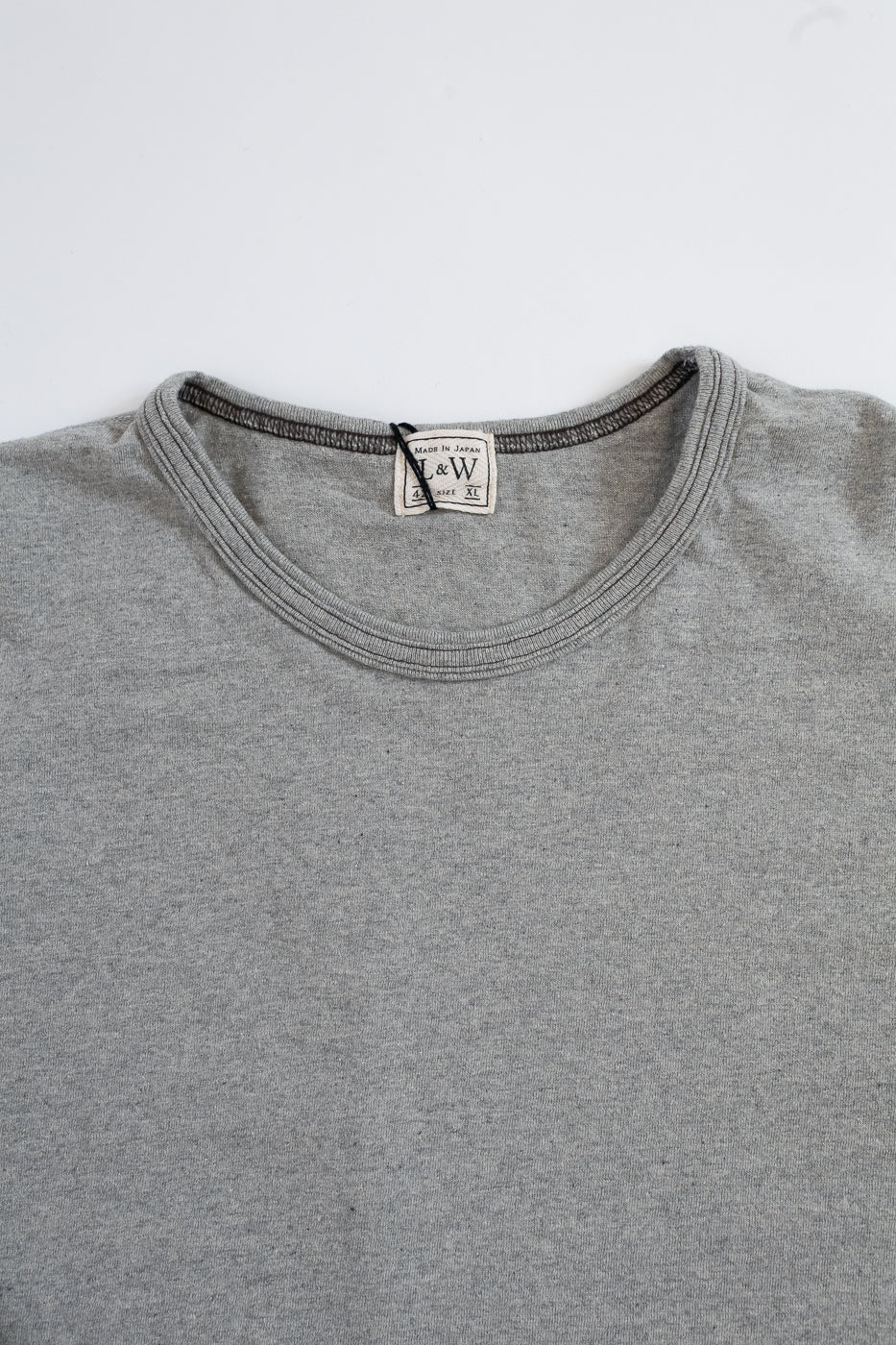 LRC1117 - Supima Cotton 3/4 Sleeve Crew - Vintage Grey
