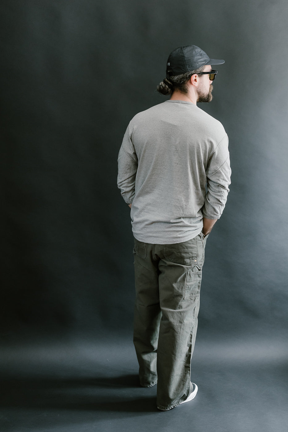 LRC1117 - Supima Cotton 3/4 Sleeve Crew - Vintage Grey
