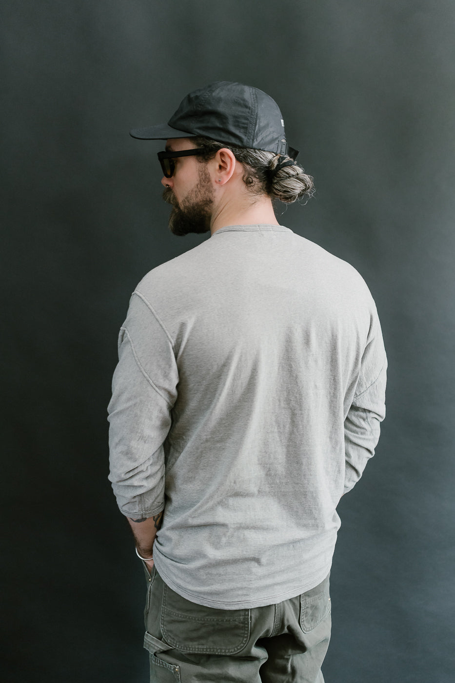 LRC1117 - Supima Cotton 3/4 Sleeve Crew - Vintage Grey