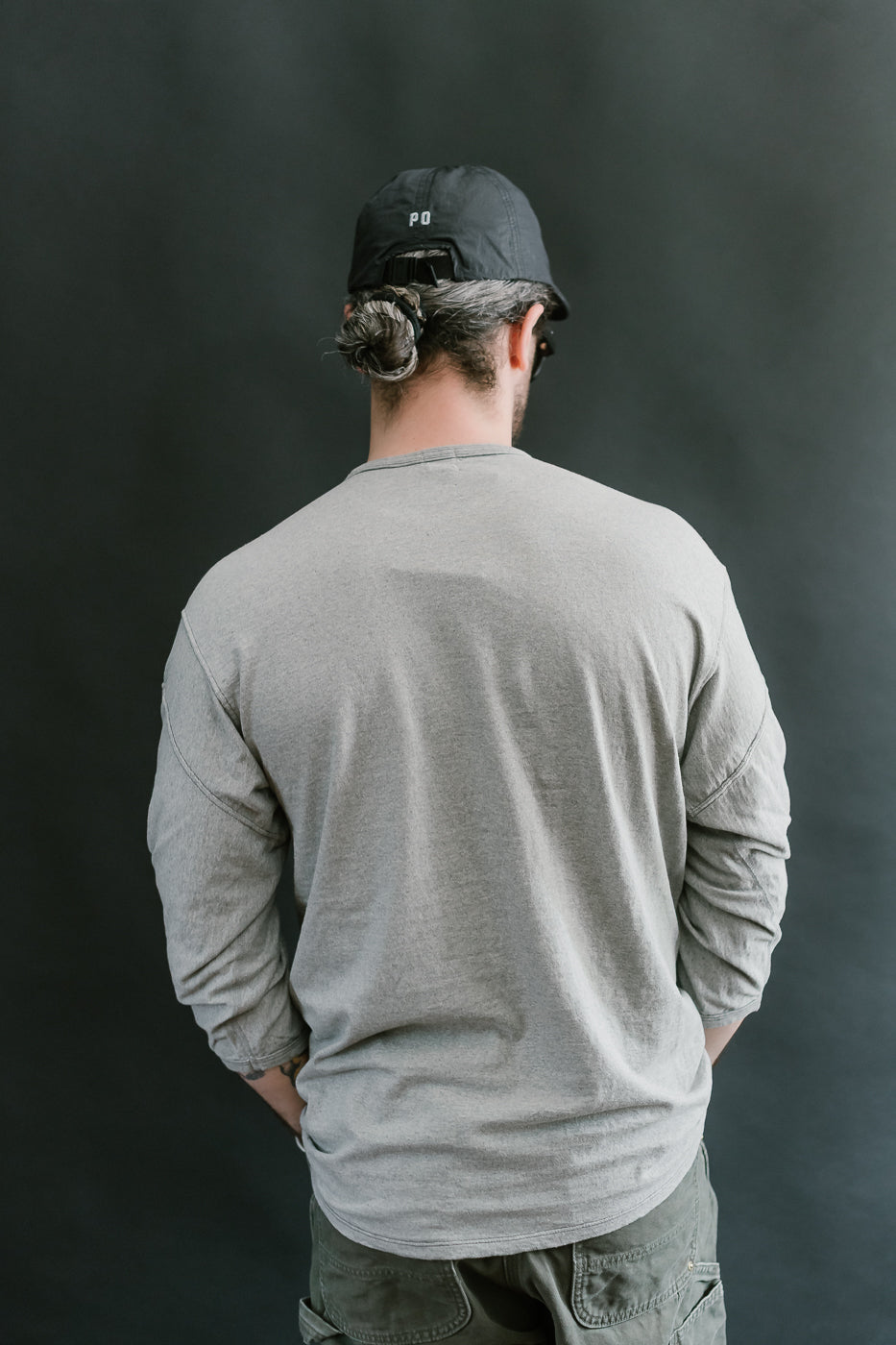 LRC1117 - Supima Cotton 3/4 Sleeve Crew - Vintage Grey