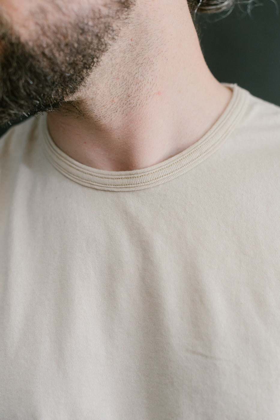 LRC1117 - Supima Cotton 3/4 Sleeve Crew - Old Ivory