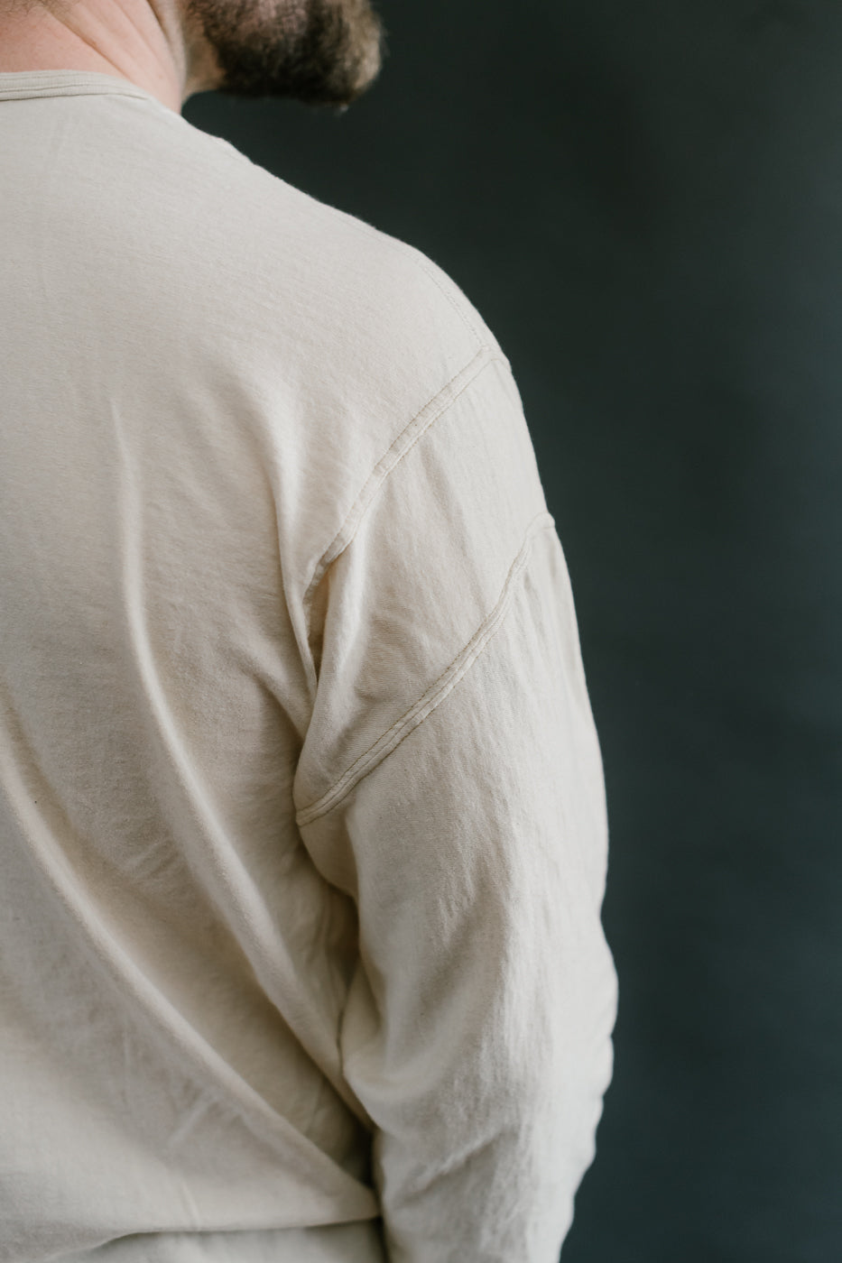 LRC1117 - Supima Cotton 3/4 Sleeve Crew - Old Ivory