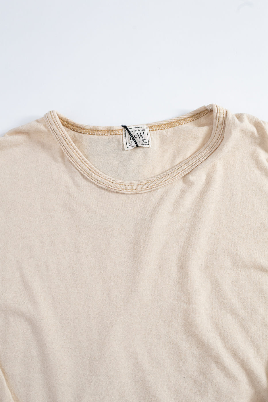 LRC1117 - Supima Cotton 3/4 Sleeve Crew - Old Ivory