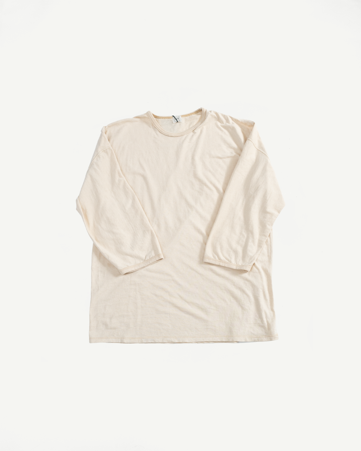 LRC1117 - Supima Cotton 3/4 Sleeve Crew - Old Ivory