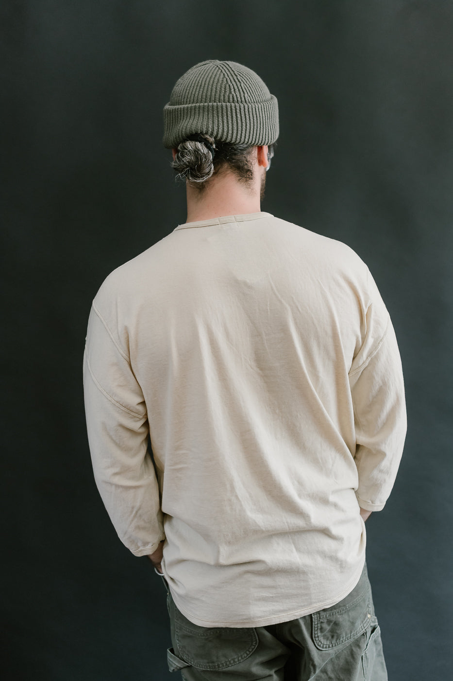 LRC1117 - Supima Cotton 3/4 Sleeve Crew - Old Ivory