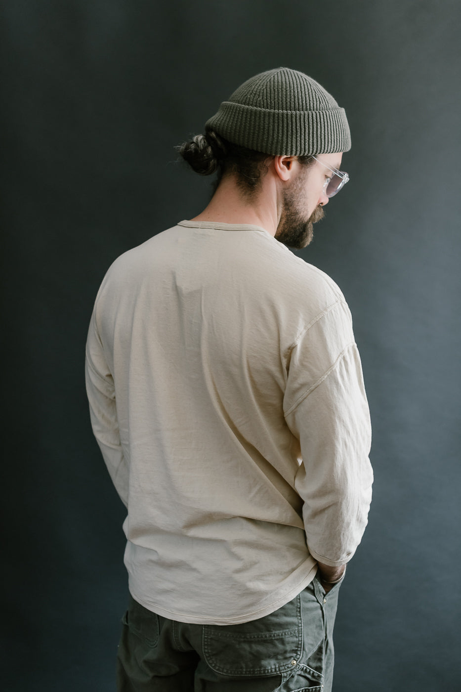 LRC1117 - Supima Cotton 3/4 Sleeve Crew - Old Ivory