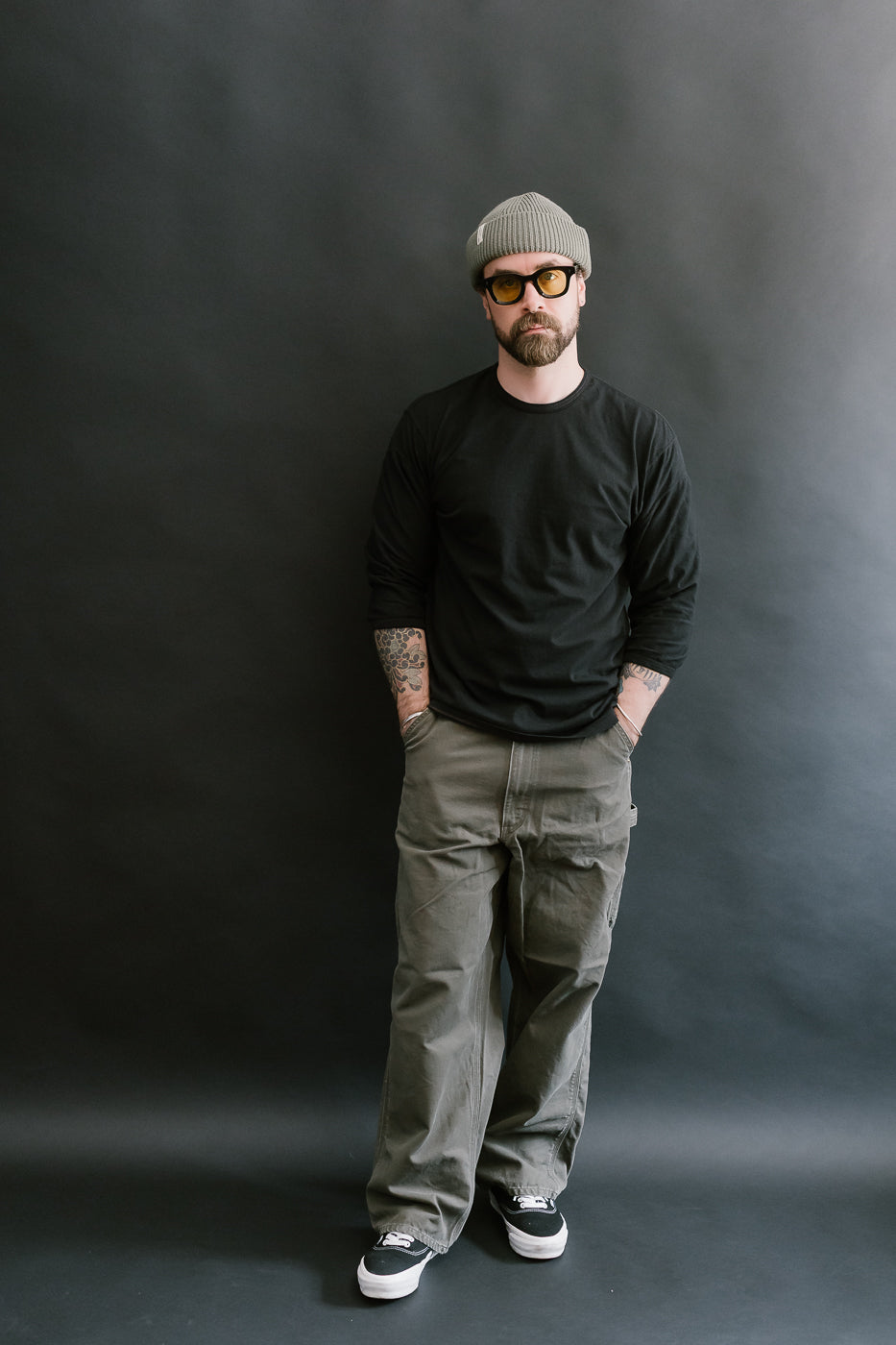 LRC1117 - Supima Cotton 3/4 Sleeve Crew - Royal Black