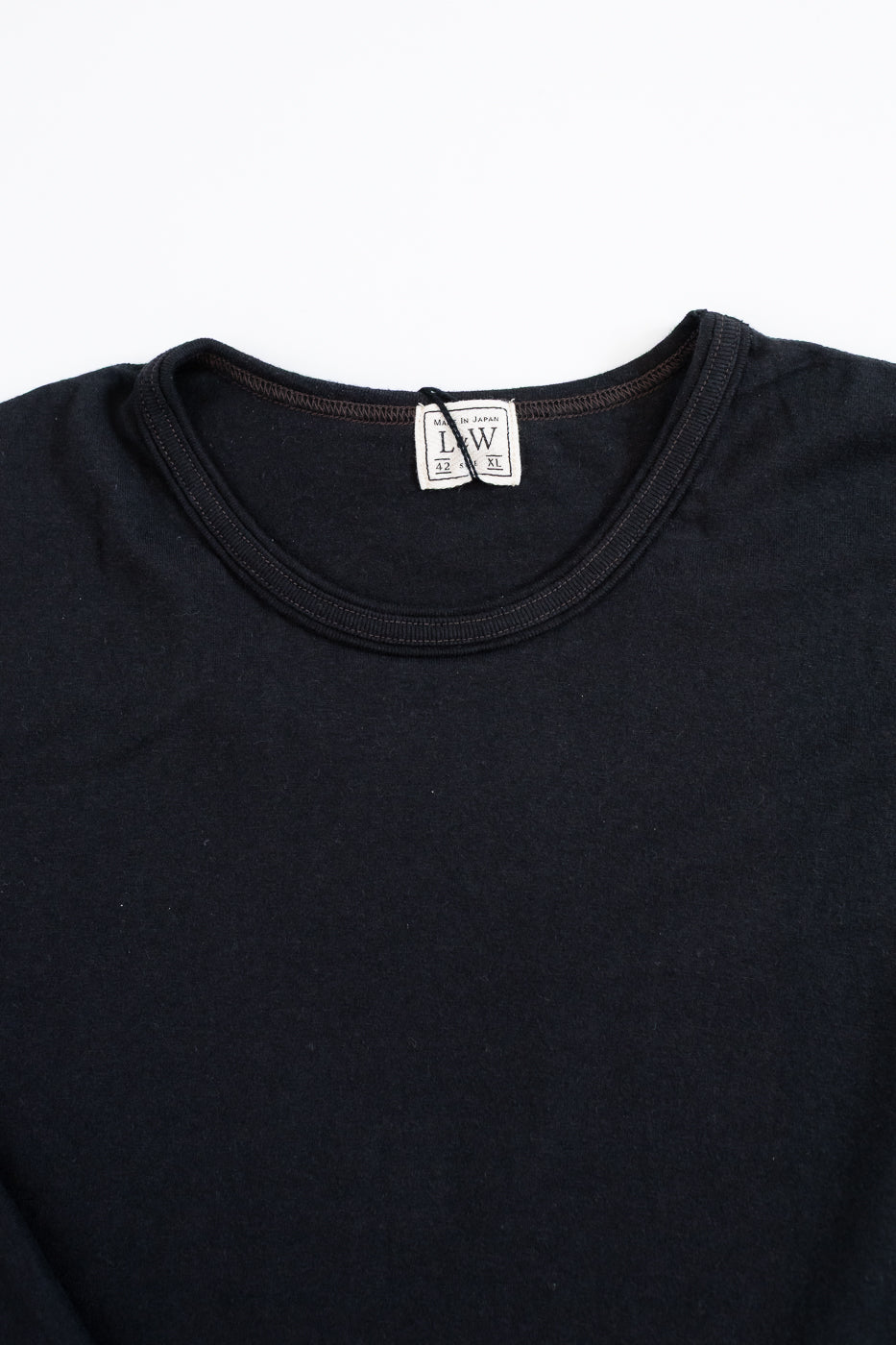 LRC1117 - Supima Cotton 3/4 Sleeve Crew - Royal Black