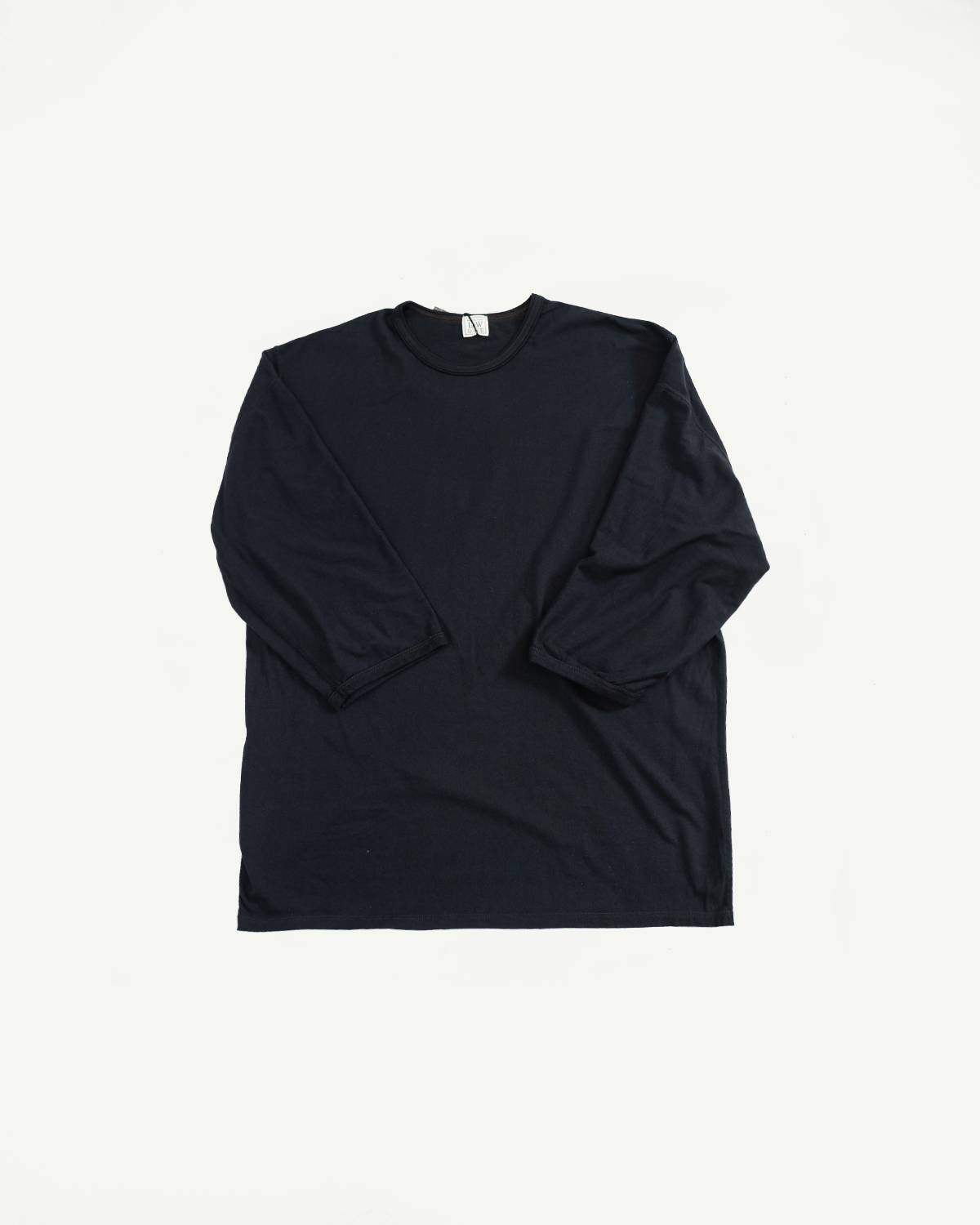 LRC1117 - Supima Cotton 3/4 Sleeve Crew - Royal Black