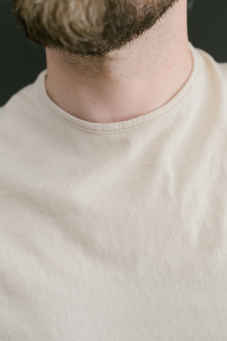 LRC1119 - Supima Cotton Edge Piping Classic Crew - Old Ivory