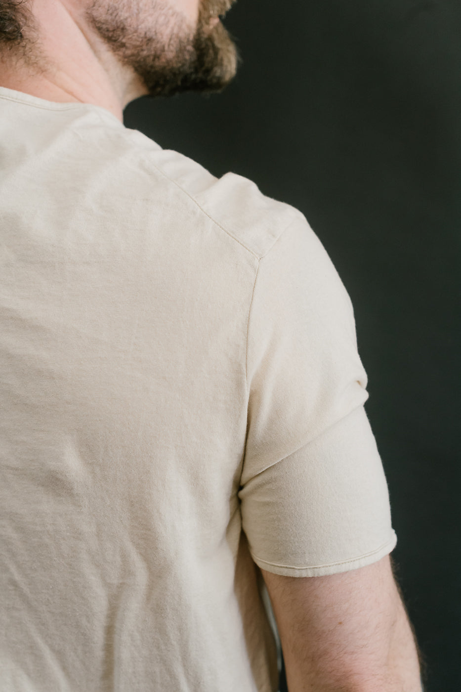LRC1119 - Supima Cotton Edge Piping Classic Crew - Old Ivory