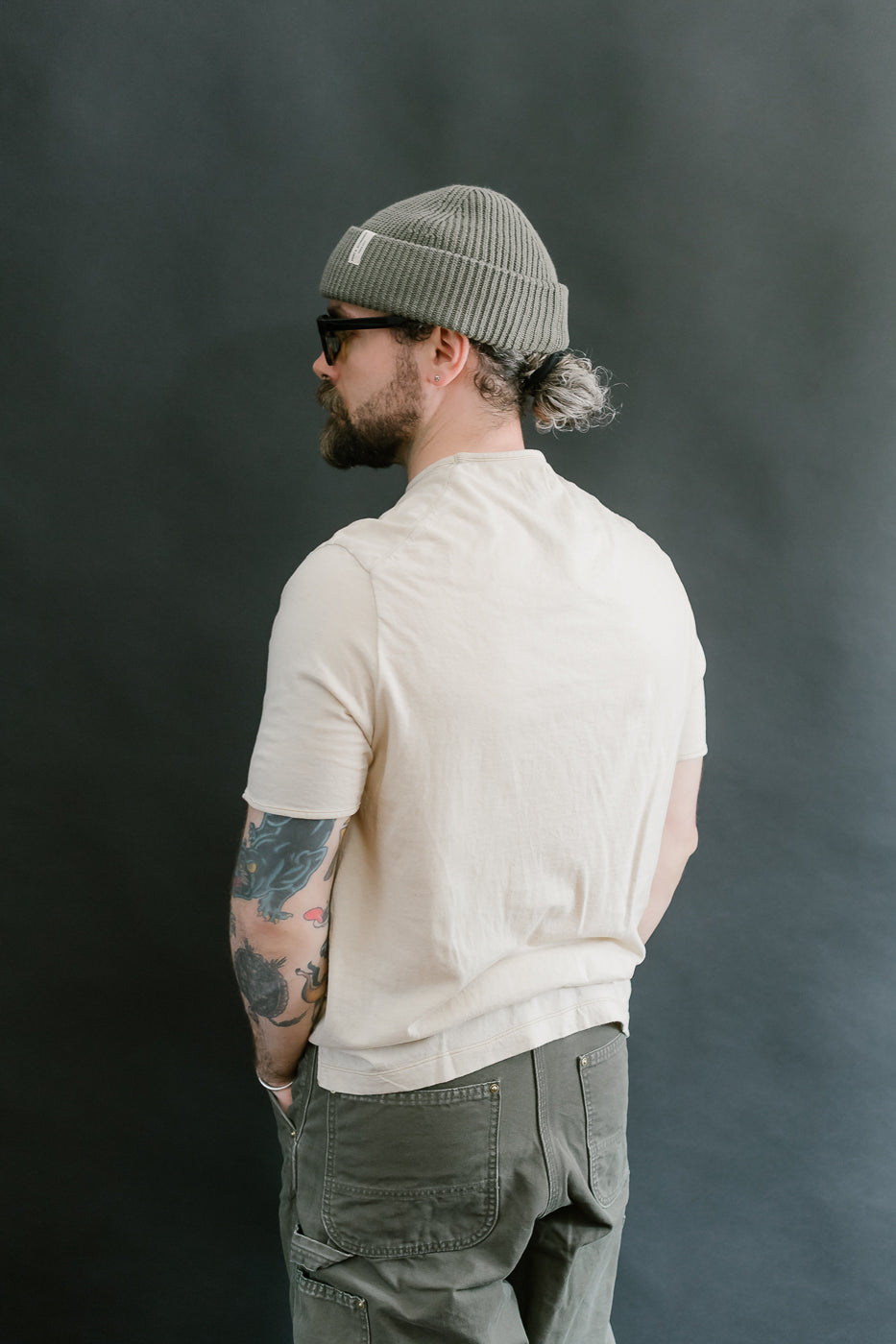 LRC1119 - Supima Cotton Edge Piping Classic Crew - Old Ivory