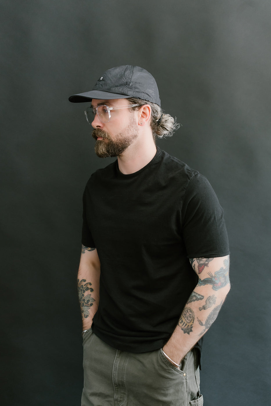 LRC1119 - Supima Cotton Edge Piping Classic Crew - Royal Black