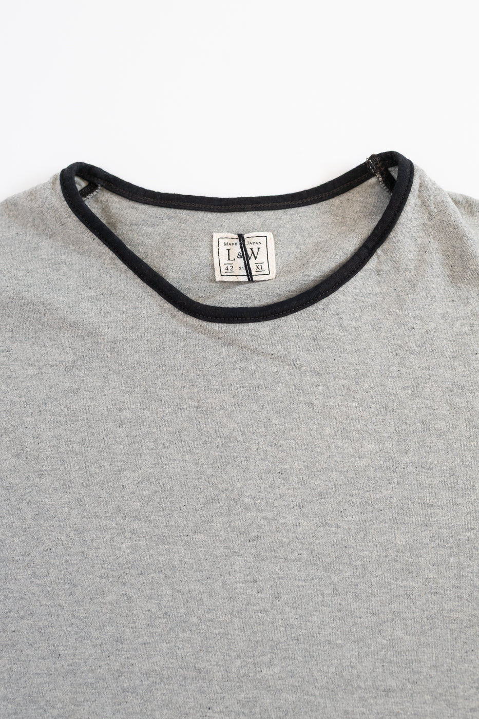 LRC1119 - Supima Cotton Edge Piping Classic Crew - Two Tone Vintage Grey