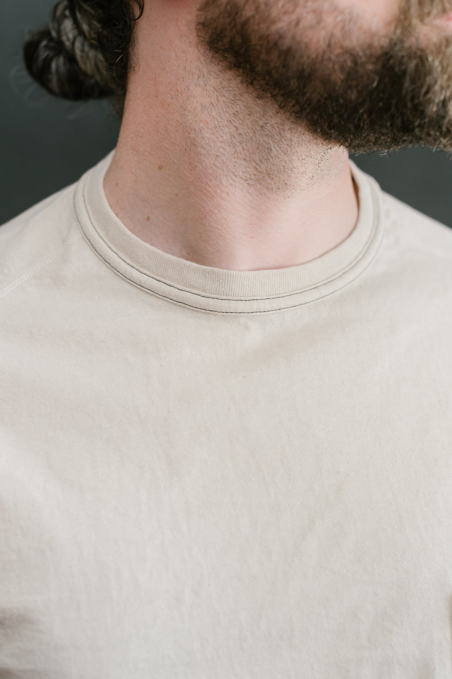LRC1120 - Supima Cotton Freedom Sleeve Pocket Crew - Old Ivory