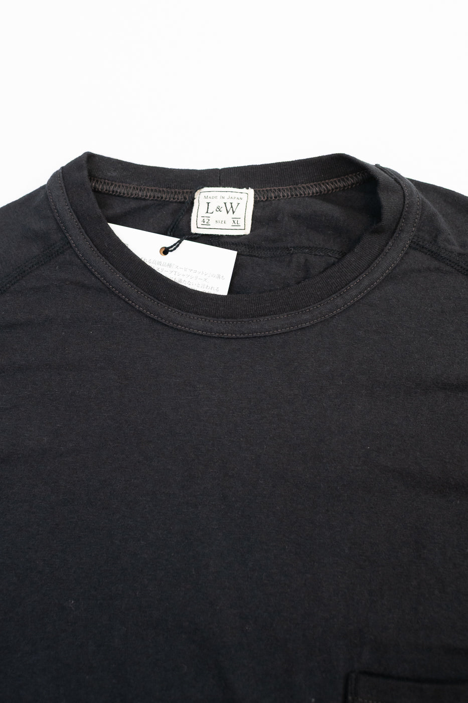 LRC1120 - Supima Cotton Freedom Sleeve Pocket Crew - Royal Black
