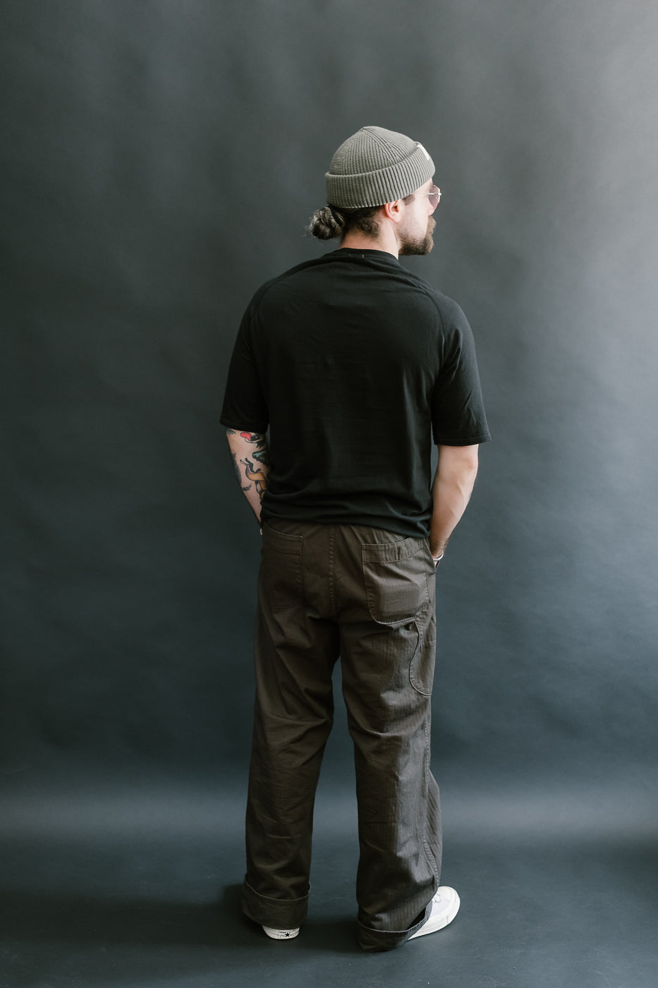 LRC1120 - Supima Cotton Freedom Sleeve Pocket Crew - Royal Black