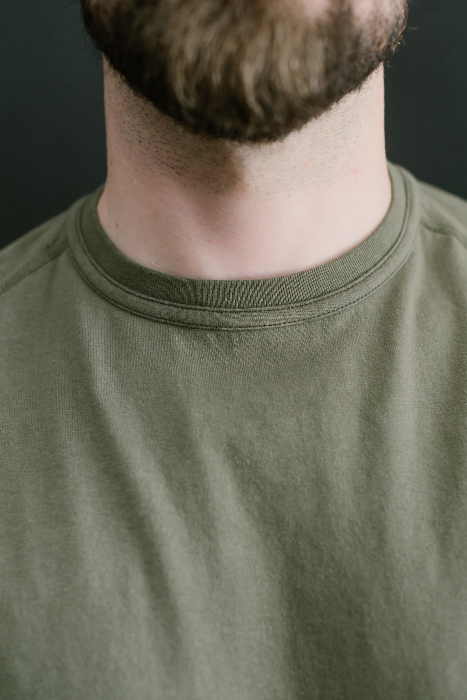 LRC1121 - Supima Cotton Freedom Sleeve Crew - Antique Olive