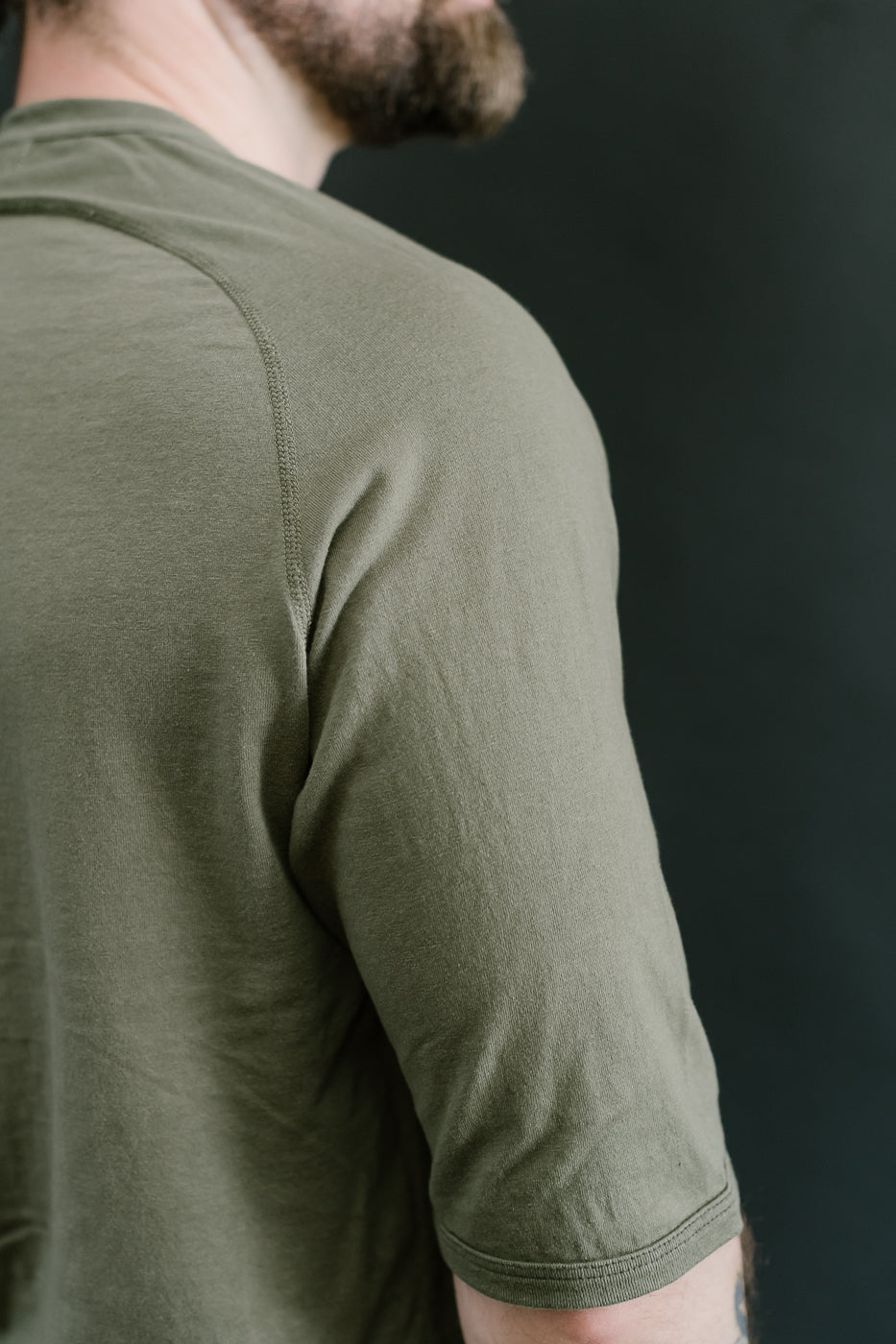 LRC1121 - Supima Cotton Freedom Sleeve Crew - Antique Olive