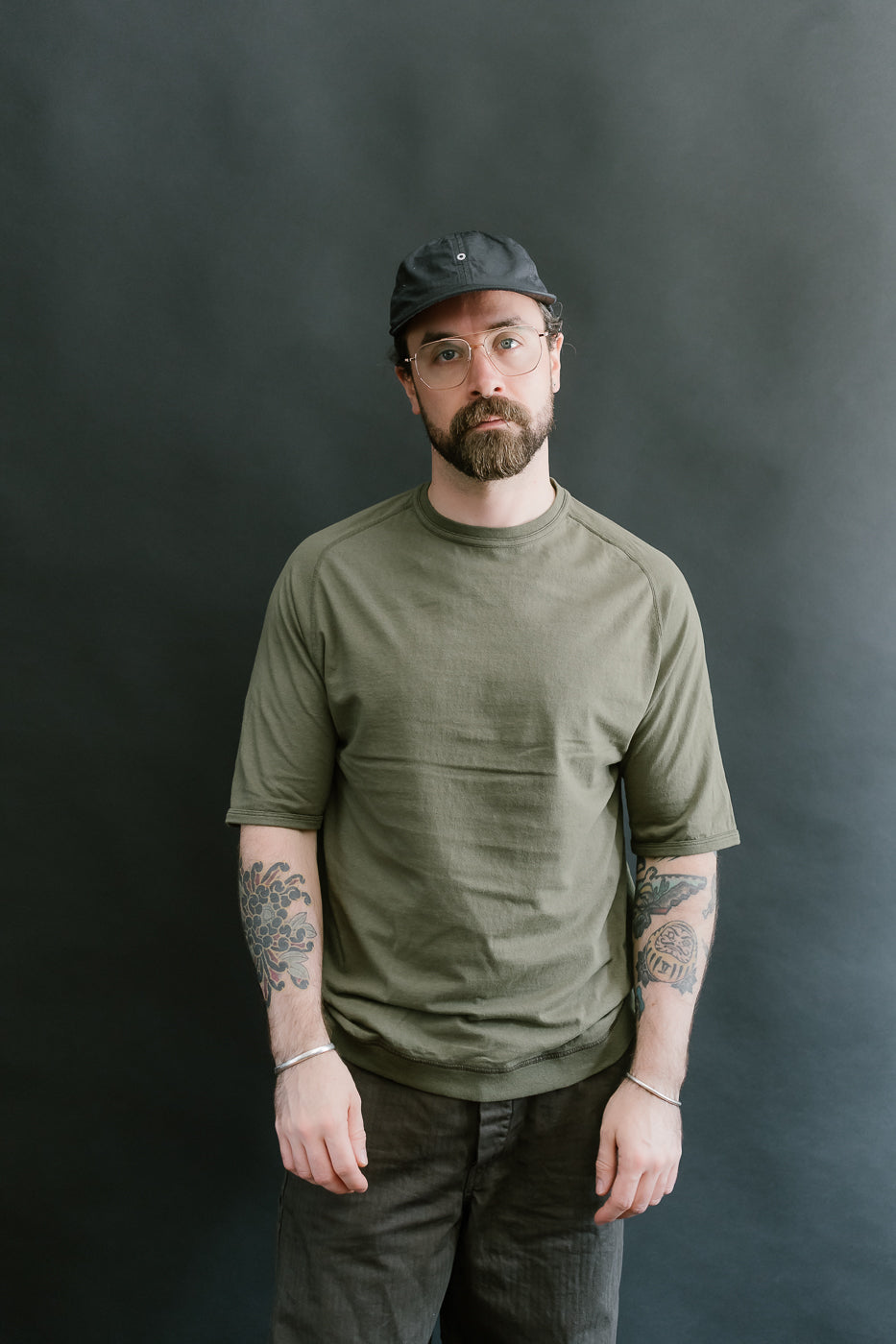 LRC1121 - Supima Cotton Freedom Sleeve Crew - Antique Olive