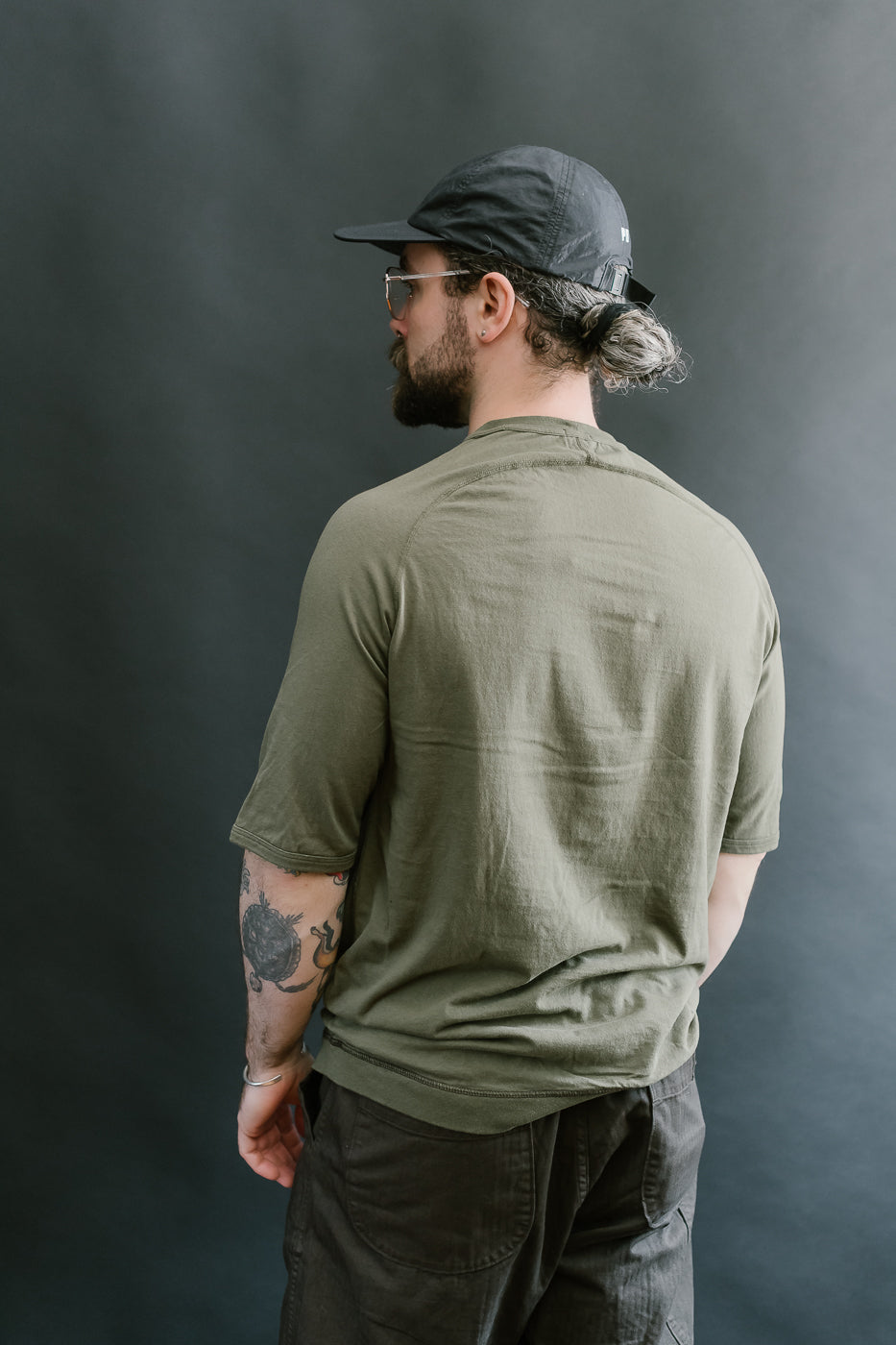 LRC1121 - Supima Cotton Freedom Sleeve Crew - Antique Olive